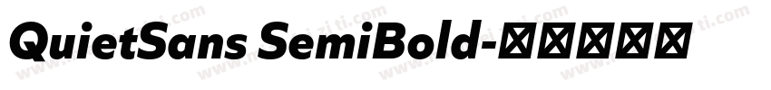 QuietSans SemiBold字体转换